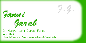 fanni garab business card